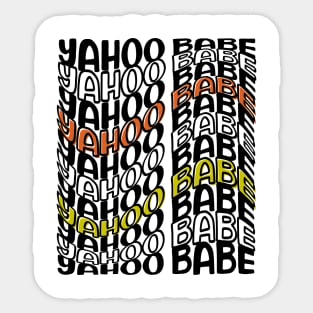 Yahoo Babe humour design Sticker